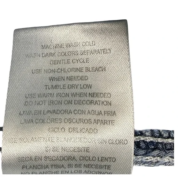 Vintage Company 81 Button Down Shirt Mens Large Blue Y2K Acid Wash Anchor Print - Picture 13 of 15